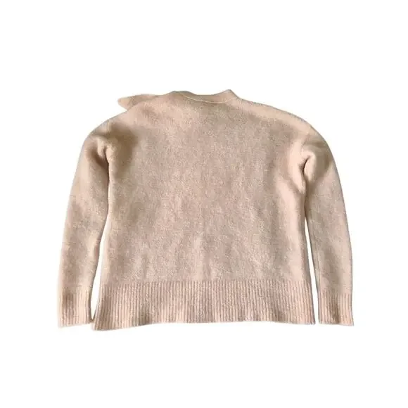 Sezane Zaria Bow Jumper Pale Pink Mohair Wool Sweater Size XS - Picture 8 of 10